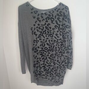 Apt. 9 Charcoal Animal Print Sweater size small